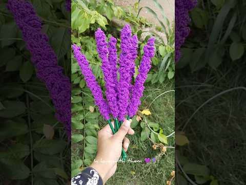 🪻crochet lavender flower 🪻| crocheting | lavender #crochet #lavender #lavenderflower #crocheting