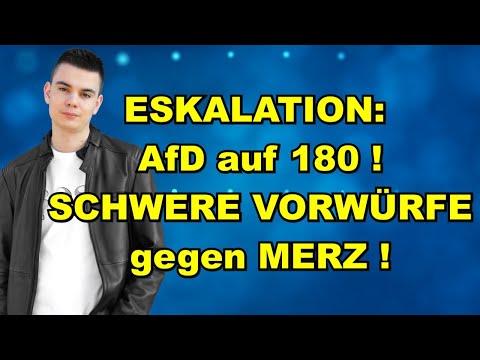 AfD auf 180! SCHWERE VORWÜRFE gegen Merz!