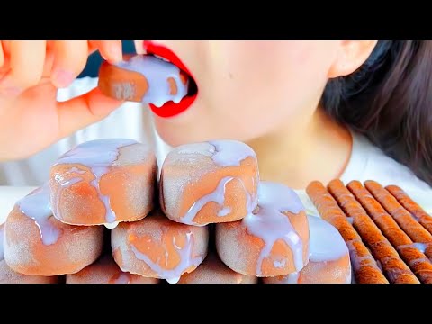 ASMR Chocolate Milk Ice Cream Eating Vlog, Mukbang 초콜릿 밀크 아이스크림 먹기 @eatshumiasmr4134