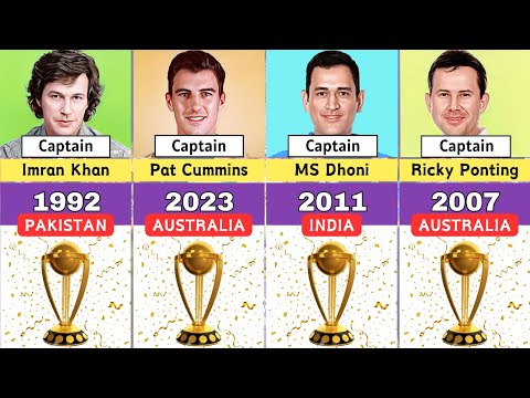 ODI World CUP Winners Captains List 1975-2023🏆 #cricket #cwc23