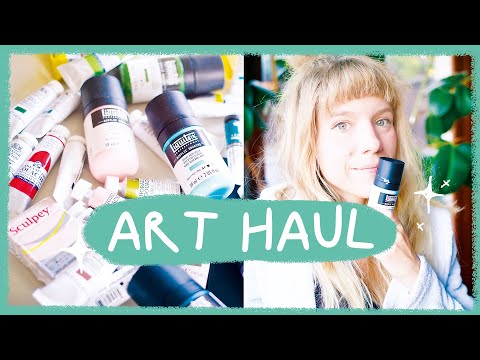 🎨 ART SUPPLIES HAUL✏️ (gouache review, sketchbook, tools)