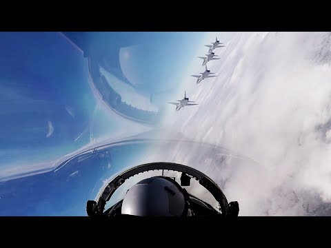 USAF T-38 TALON Cockpit View: Take off, Formation Flying, Landing