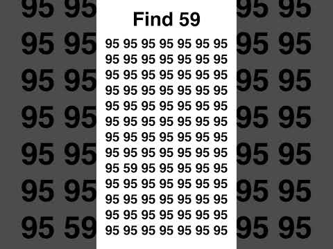 Brain Teaser: Challenge yourself to spot 59 in just 6 seconds! #brainteaser #shorts #shortsfeed