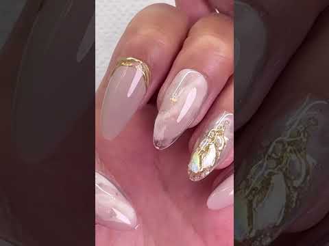 大人のキラキラグレージュネイル#nails #100均