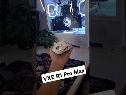 VXE R1 pro Max #mouse #vxe #tech #budgetmouse #gaming #pc #gamingpc #gamingsetup #white setup