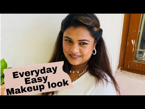 Easy makeup look in Tamil/ glowy makeup look in Tamil/ everyday makeup look in Tamil/ no foundation