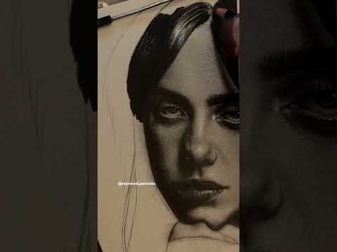 DRAWING BILLIE💙 (tiktok:raymond.portraits) #artistdrawing #art #shortsvideo #artist #billieeilish