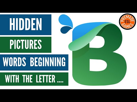 Hidden Pictures | Simple English Words Beginning With 'B' | ESL Game