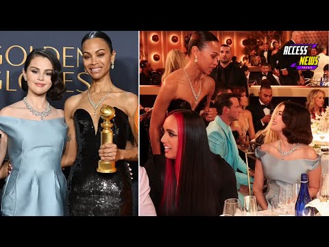 💖 Selena Gomez’s Adorable Reaction to Zoe Saldana’s Golden Globe Win! 🏆✨