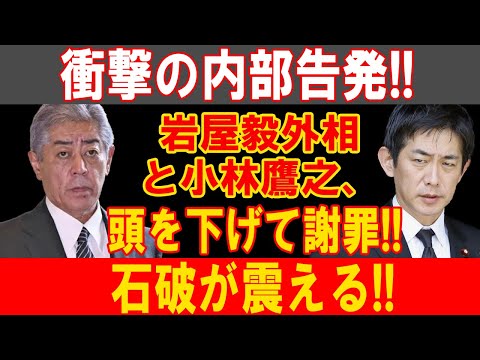 岩屋毅外相と小林鷹之が土下座謝罪！衝撃の内部告発に石破も震え上がる異常事態!!