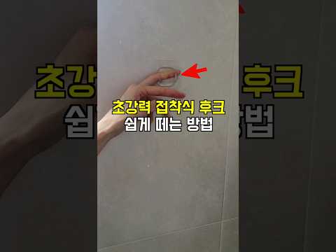 초강력 접착식 후크 아주 쉽게 떼는 꿀팁  #다이소후크 #후크떼는법