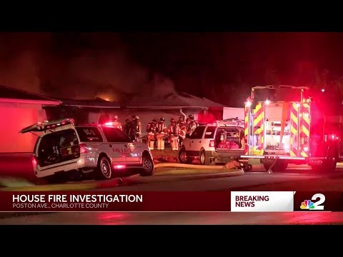 Woman missing, man hospitalized after fire engulfs Port Charlotte home