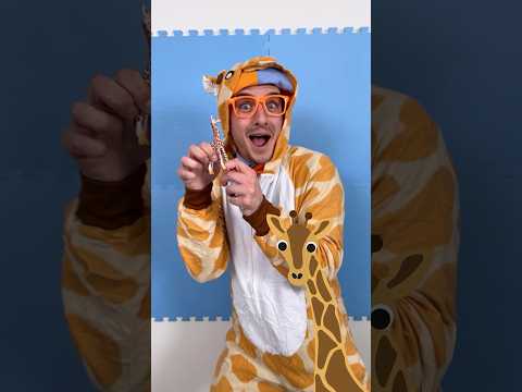 How to be a giraffe?! Blippi's Animal Challenge! #blippi #shorts