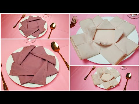 2 FOLD DESIGN NAPKIN FOLDING