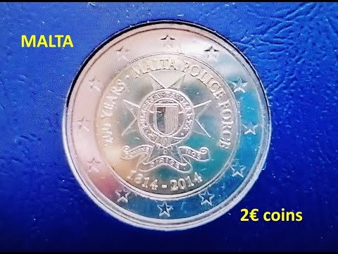 Malta 2 euros monedas conmemorativas (2009 - 2019)