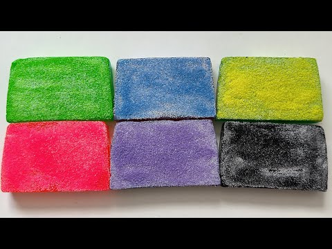 ASMR cutting glycerin soap in a crispy crust