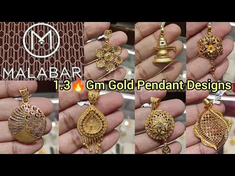 Malabar Latest Gold Pendant Designs with  price starts 1.3Gm| Light weight gold pendant designs 2024