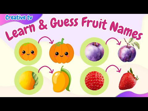 Fruits Names for toddlers | Learning videos for toddler | Kids learning videos | 20 fruits