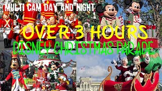 #disney Christmas Parade Compilation multi cam with views day and night around the park