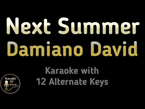 Damiano David - Next Summer Karaoke Instrumental Lower Higher Female & Original Key