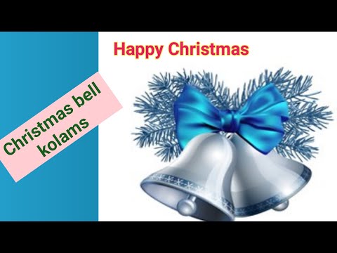 Christmas Kolams|8*2 dotted Christmas bell kolam|Easy dotted Kolams|#Bala Kolams|BKR#194|