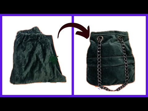 Don’t throw away your old pants |easy to sew a bucket bag | sewing patern free