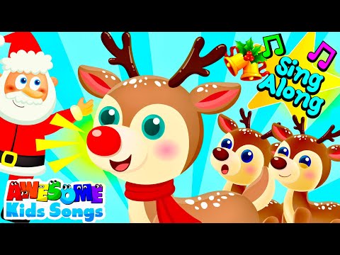 Rudolph the Red-Nosed Reindeer  | Sing Along Christmas Song for Kids! #awesomekidssongs