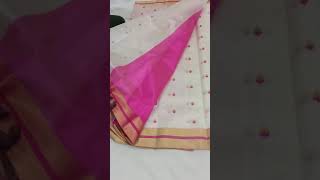 Chanderi handloom pattu silk saree #chanderi #chanderisaree #chanderisuits  mob 8770161395