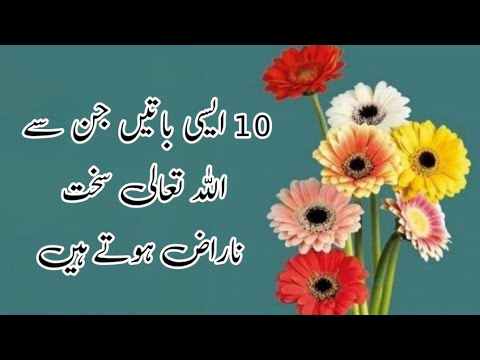 10 batain jin sy Allah naraz hota ha | achi batain by pak voice | islamic quotes