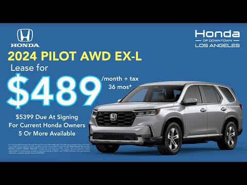 Find Your Perfect Ride: Lease the Sleek 2024 Honda Pilot at Honda of Downtown LA