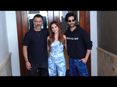 Rasha Thadani, Abhishek Kapoor, Aaman Devgan Snapped In Juhu For Promoting Upcoming Movie Azaad