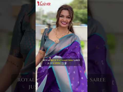 Scrumptious Royal Blue Paithani Silk Saree