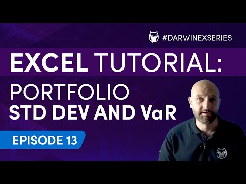 Portfolio Standard Deviation and Portfolio VaR in Excel Spreadsheet
