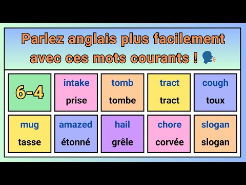 (Niveau 6-4)Les mots les plus courants pour parler anglais facilement