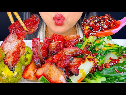 ASMR BBQ, JALAPEÑO PEPPERS & GREENS | MUKBANG | EATING SOUNDS | ASMR Phan