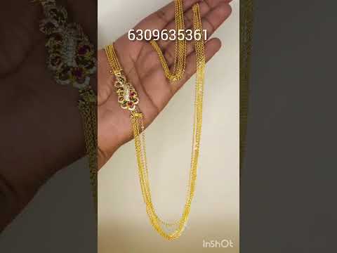 Chandraharam one gram gold | steps chains| one sided locket chains