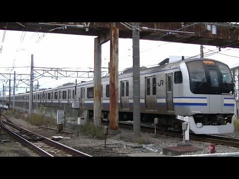 JR横須賀線E217系Y-35編成普通千葉行き 武蔵小杉－新川崎の踏切通過