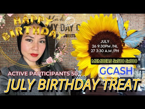 JULY BIRTHDAY TREAT for Members and Subscribers | Small YouTubers livestream