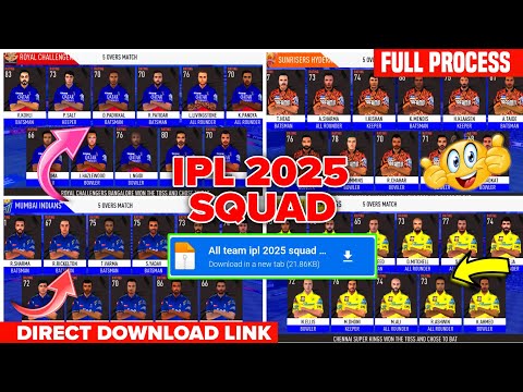 Game Changer 5 IPL 2025 Squad Update | Full Download Process 🤩 | Game Changer 5 Squad Update