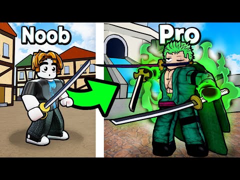 Noob To PRO With ONLY SWORDS In Blox Fruits (Roblox)