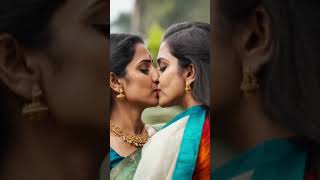 A Passionate Saree Love Story | A Timeless Kiss of Grace & Desire 💕🔥| Lesbian Couple Make Out Video