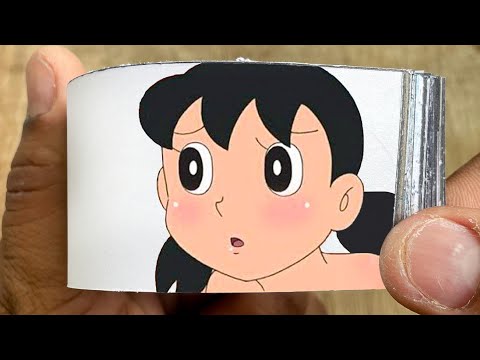 Doraemon Cartoon Flipbook #236 | Nobita Saw Shizuka Bathing Flip Book | Flip Book Artist 2024