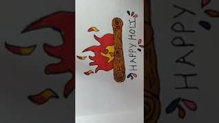 Holi drawing| Holi festival easy drawing idea/Holi status #shorts #viralshort #ashortaday