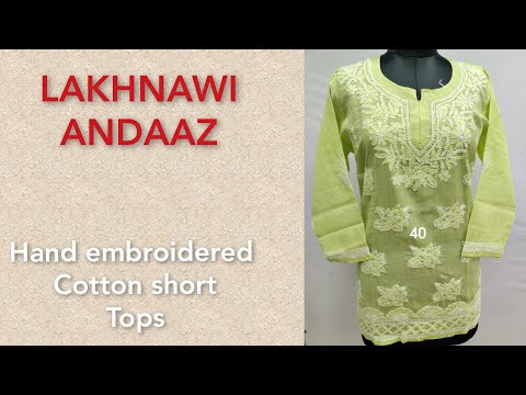 Lucknowi chikan short tops