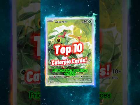 Top 10 CATERPIE Pokémon Cards 🐛 #shorts #top10 #caterpie