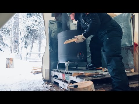 -32C ALONE WINTER CAMPING in a HOT TENT