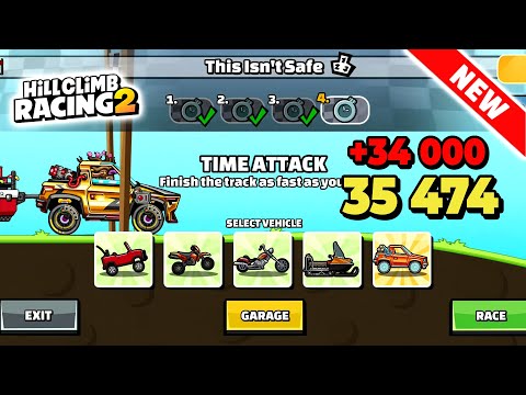 Hill Climb Racing 2 -  34000 (35474 BEST) in NEW TEAM EVENT THIS ISN'T SAFE