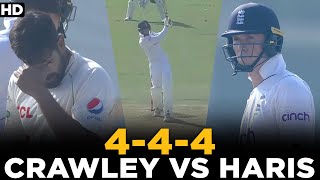 Zak Crawley vs Haris Rauf | 4 - 4 - 4 | Pakistan vs England | 1st Test Day 1 | PCB | MY2L