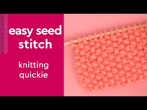 My Easiest Seed Stitch #shorts #knitstitchpattern #knittingstitches