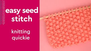 My Easiest Seed Stitch #shorts #knitstitchpattern #knittingstitches